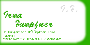 irma humpfner business card